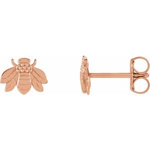 14K Rose Bumblebee Earrings Siddiqui Jewelers