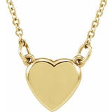 14K Yellow Heart 18" Necklace - Siddiqui Jewelers