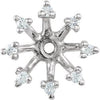 14K White 1/6 CTW Diamond Earring Jackets with 6.6 mm ID - Siddiqui Jewelers