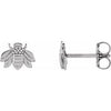 14K White Bumblebee Earrings Siddiqui Jewelers