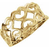 14K Yellow 10.2 mm Heart Pattern Band - Siddiqui Jewelers