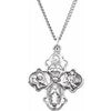 Sterling Silver 31x26 mm Four-Way Cross 24" Necklace - Siddiqui Jewelers