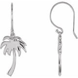 Sterling Silver Petite Palm Tree Earrings - Siddiqui Jewelers