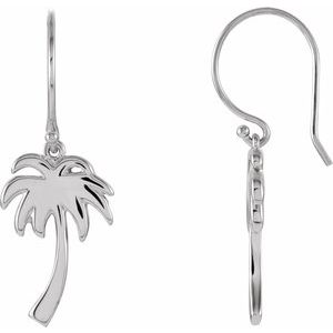 Sterling Silver Petite Palm Tree Earrings - Siddiqui Jewelers