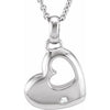 Sterling Silver .01 CTW Diamond 18" Necklace - Siddiqui Jewelers