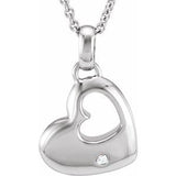 Sterling Silver .01 CTW Diamond 18" Necklace - Siddiqui Jewelers
