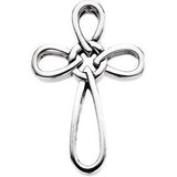 14K White 34.25x24 mm Cross Pendant - Siddiqui Jewelers