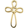 14K Yellow 34.25x24 mm Cross Pendant - Siddiqui Jewelers