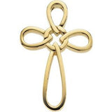 14K Yellow 34.25x24 mm Cross Pendant - Siddiqui Jewelers