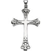 Platinum 38x26 mm Cross Pendant - Siddiqui Jewelers