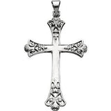 Platinum 38x26 mm Cross Pendant - Siddiqui Jewelers