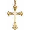 14K Yellow 38x26 mm Cross Pendant - Siddiqui Jewelers