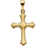 14K Yellow 21x15 mm Cross Pendant - Siddiqui Jewelers