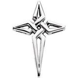 Sterling Silver 29x21 mm Cross Pendant - Siddiqui Jewelers