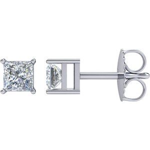 Platinum 1 CTW Natural Diamond Earrings Siddiqui Jewelers