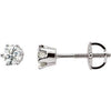 14K White 1/2 CTW Natural Diamond 6-Prong Stud Earrings-Siddiqui Jewelers
