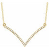 14K Yellow 1/6 CTW Diamond "V" 18" Necklace - Siddiqui Jewelers