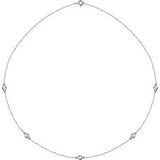 14K White 1/2 CTW Natural Diamond 5-Station 18" Necklace Siddiqui Jewelers