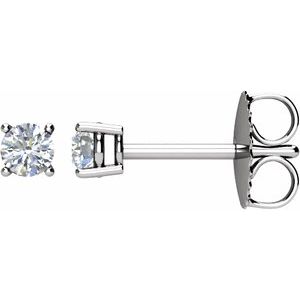 14K White 1/10 CTW Diamond Stud Single Earring-Siddiqui Jewelers