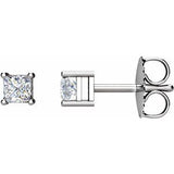 Platinum 3/4 CTW Natural Diamond Earrings Siddiqui Jewelers