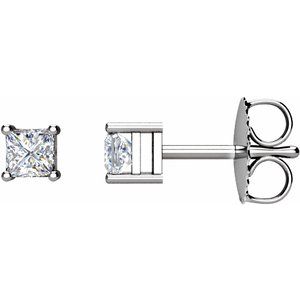 14K White 1/3 CTW Natural Diamond Earrings Siddiqui Jewelers