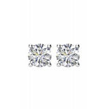 14K White 1/2 CTW Diamond Earrings-Siddiqui Jewelers