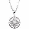 Sterling Silver .05 CTW Diamond 18" Necklace-Siddiqui Jewelers