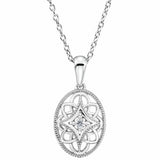 Sterling Silver .03 CT Diamond 18" Necklace-Siddiqui Jewelers