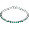 14K White Emerald Line 7" Bracelet - Siddiqui Jewelers