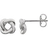 Sterling Silver 7x7 mm Knot Earrings - Siddiqui Jewelers