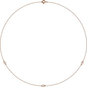 14K Rose 1/5 CTW Lab-Grown Diamond 3-Station 18" Necklace Siddiqui Jewelers