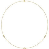 14K Yellow 1/4 CTW Diamond 3-Station 18" Necklace - Siddiqui Jewelers