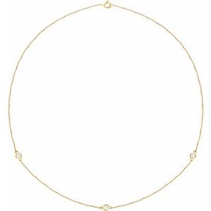 14K Yellow 1/3 CTW Lab-Grown Diamond 3-Station 18" Necklace Siddiqui Jewelers