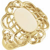 14K Yellow 11x6.5 mm Oval Signet Ring - Siddiqui Jewelers