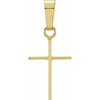 14K Yellow 12x8 mm Cross Pendant-Siddiqui Jewelers