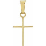 14K Yellow 12x8 mm Cross Pendant-Siddiqui Jewelers