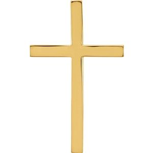 18K Yellow Cross Pendant - Siddiqui Jewelers