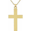 14K Yellow 28x18 mm Cross 18" Necklace - Siddiqui Jewelers