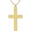 14K Yellow 18x12 mm Cross 18" Necklace - Siddiqui Jewelers