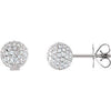 Pavé Ball Stud Earrings - Siddiqui Jewelers