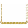 14K Yellow 1/6 CTW Yellow Diamond 18" Bar Necklace - Siddiqui Jewelers
