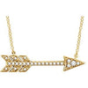 14K Yellow 1/10 CTW Diamond Arrow 18" Necklace - Siddiqui Jewelers