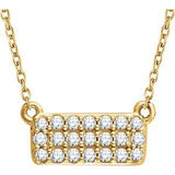 14K Yellow 1/6 CTW Diamond Cluster 16-18" Necklace - Siddiqui Jewelers