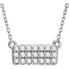 14K White 1/6 CTW Diamond Cluster 16-18" Necklace - Siddiqui Jewelers