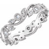 14K White 1/4 CTW Diamond Eternity Band Size 6 - Siddiqui Jewelers