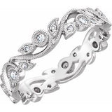 14K White 1/4 CTW Diamond Eternity Band Size 6 - Siddiqui Jewelers