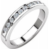 Platinum 1/3 CTW Diamond Anniversary Band Size 5 - Siddiqui Jewelers