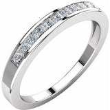 14K White 1/3 CTW Diamond Anniversary Band Size 6 - Siddiqui Jewelers