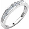 14K White 1/2 CTW Diamond Anniversary Band Size 5 - Siddiqui Jewelers