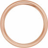 14K Rose/White 6 mm Flat Band with Satin Finish Size 9.5 - Siddiqui Jewelers